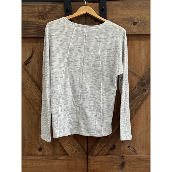Lululemon Women's Sz 6 Gray Space Dye Set to Sweat  Long Sleeve Top Running - Picture 4 of 4